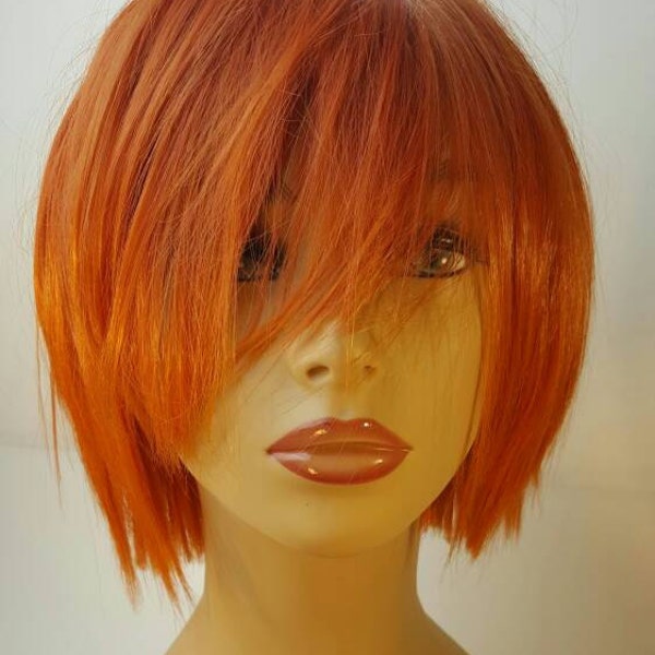 Short Orange Wig, Red Wig, Orange Wig, Bob Wig, Short Orange Bob, Short Copper Wig, Wigs, Ginger Wig