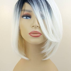 Ombre Blonde Bob Wig, Short Blonde Ombre Wig, Blonde Bob with Long Layers, Blonde Bob Wig, Ombre Wig, Blonde Wigs, Bob Wig, Wigs