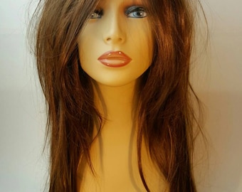 Brunette Wig, Long Brunette Wig with Layers, Long Brown Wig, Brunette, Brown Wig, Wigs