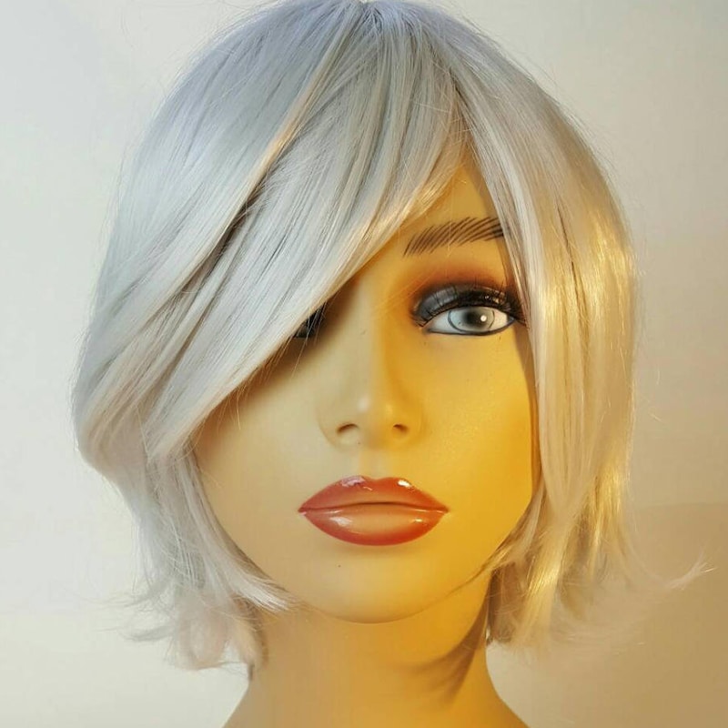 Platinum Human Hair Wig - Etsy
