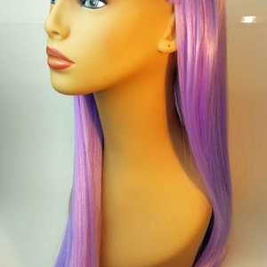 Long Purple Wig, Purple Wig with Bangs., Bangs, Light Purple Wig, Pastel Purple Wig, Wigs