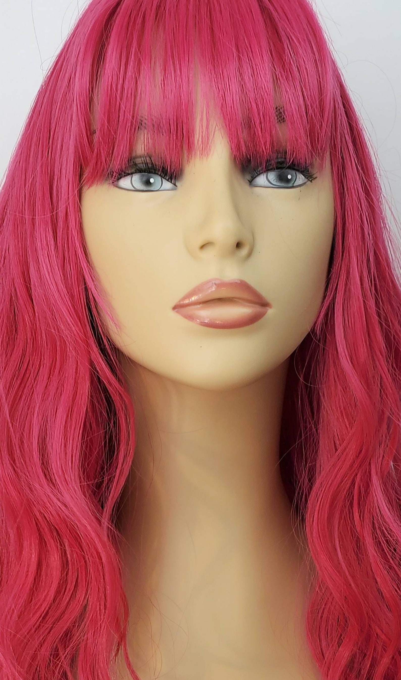 Long Wavy Pink Wig Long Layered Wavy Pink Wig Long Wavy Hot Etsy