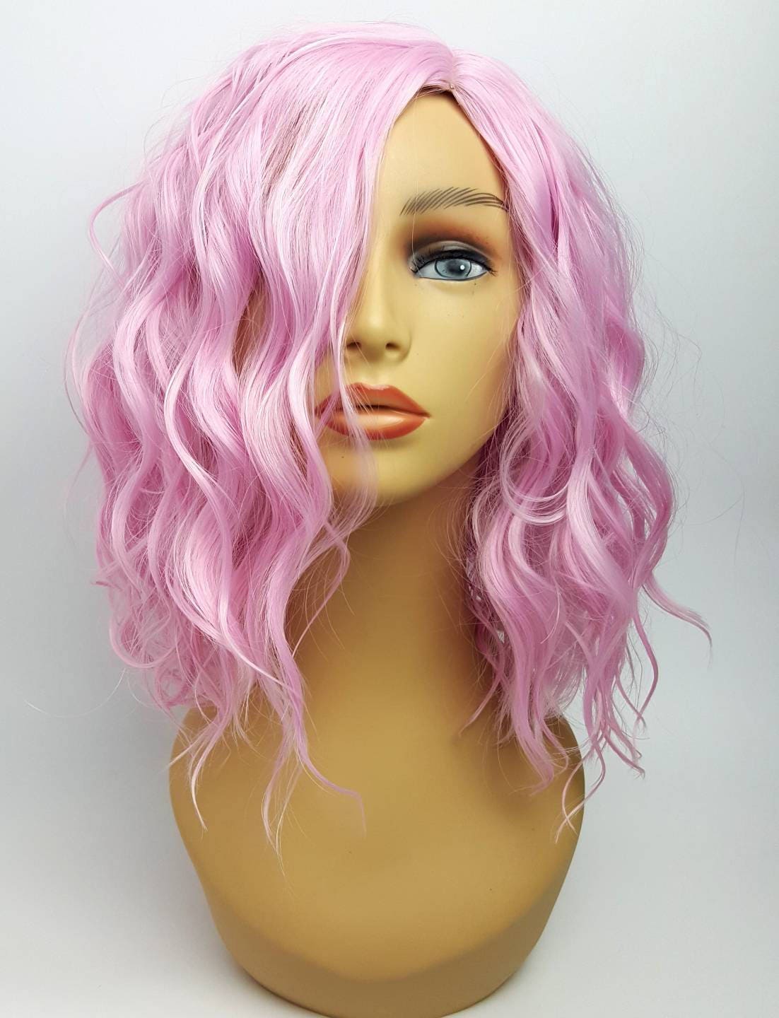 - ?PINK WAVY BOB LACE FRONT WIG? *NWT*
??? PEACH PINK OMBRÉ LACE FRONT WIG REVIEW | Short Bob & Wavy  main image 4