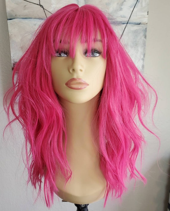 Babe Wig Adult Dark Pink with Fringe Babe Wig Adult Dark Pink with Fringe