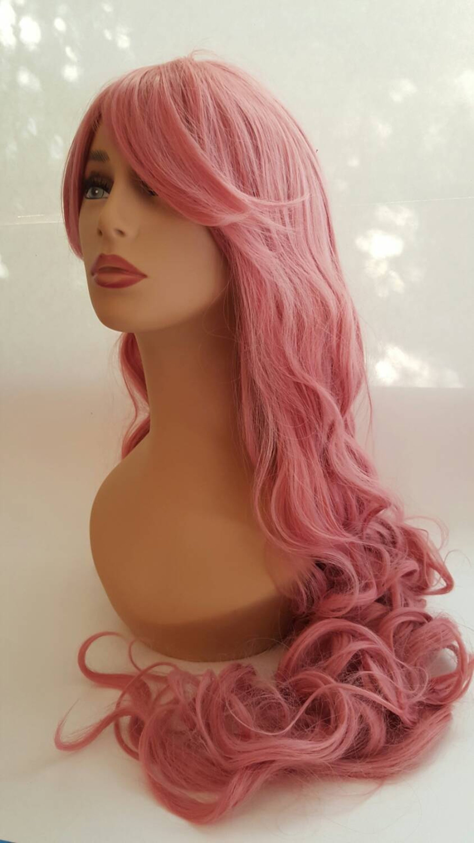 Long Wavy Pink Wig SD00033