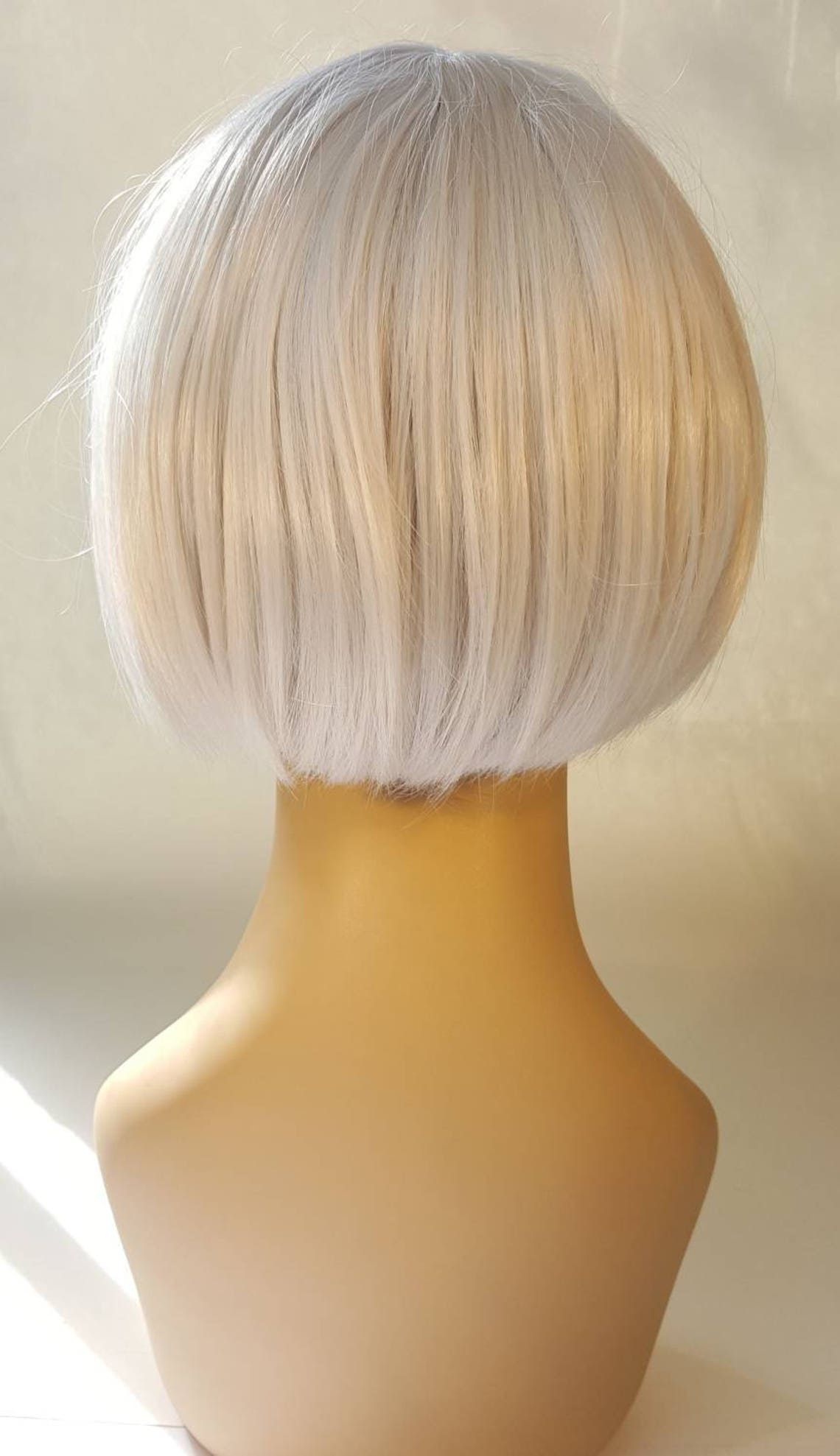 Blonde Wig Silver Blonde Wig Stacked Bob Short Shaggy Bob - Etsy