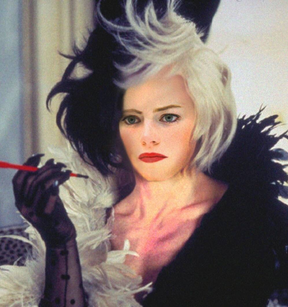Cruella Deville Wig, Black and White Two Tone Costume Wig - Etsy display picture 3