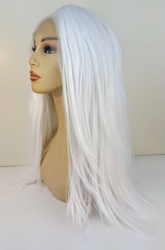 White Blonde Lace Front Wig, Heat Resistant, 22 Inch - Etsy