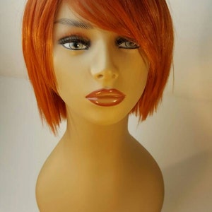 Short Orange Wig Red Wig Orange Wig Bob Wig Short Orange - Etsy