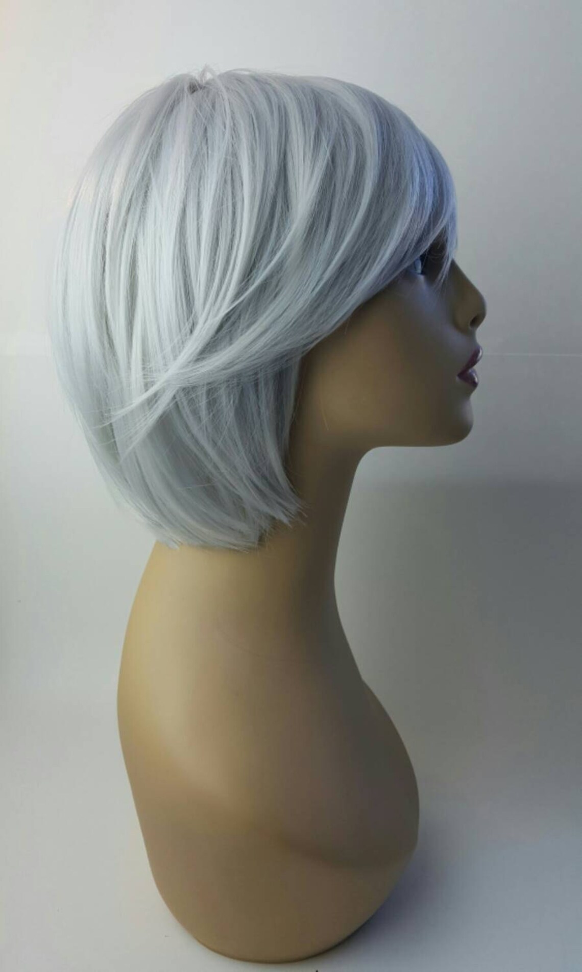 Silver Blonde Wig Chin Length Platinum Bob Wig Silver Bob - Etsy