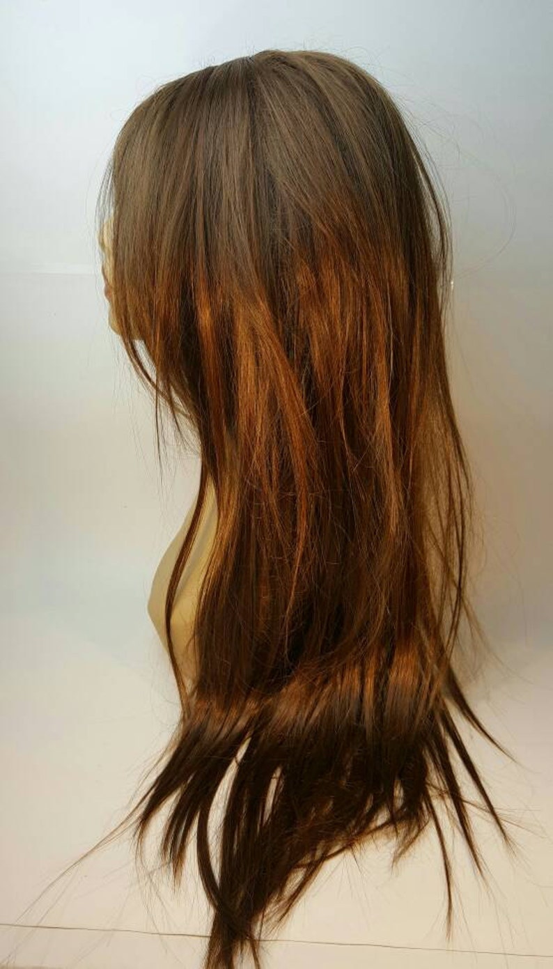Wig Long Wig With Layers Long Brown Wig Etsy