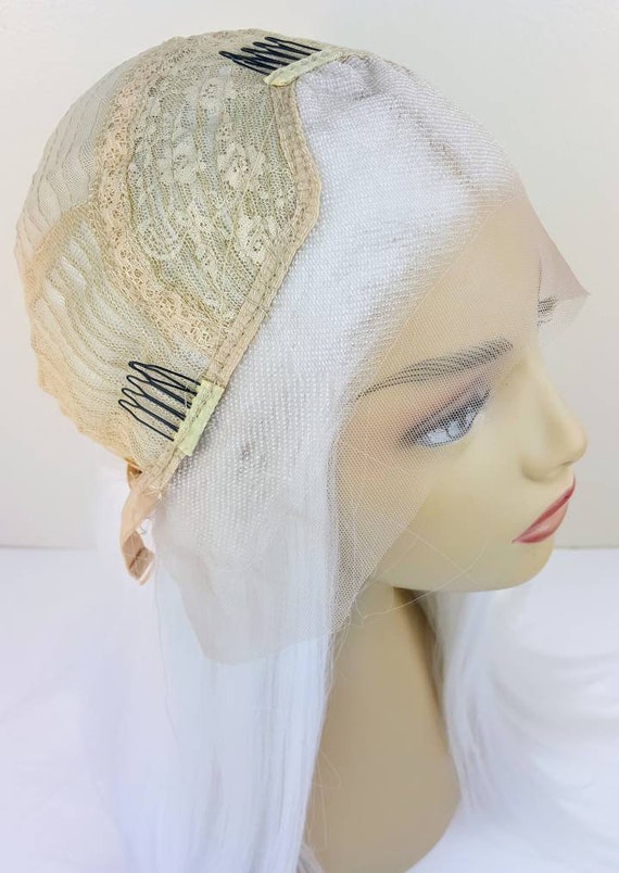 White Blonde Lace Front Wig, Heat Resistant, 22 Inch - Etsy display picture 3