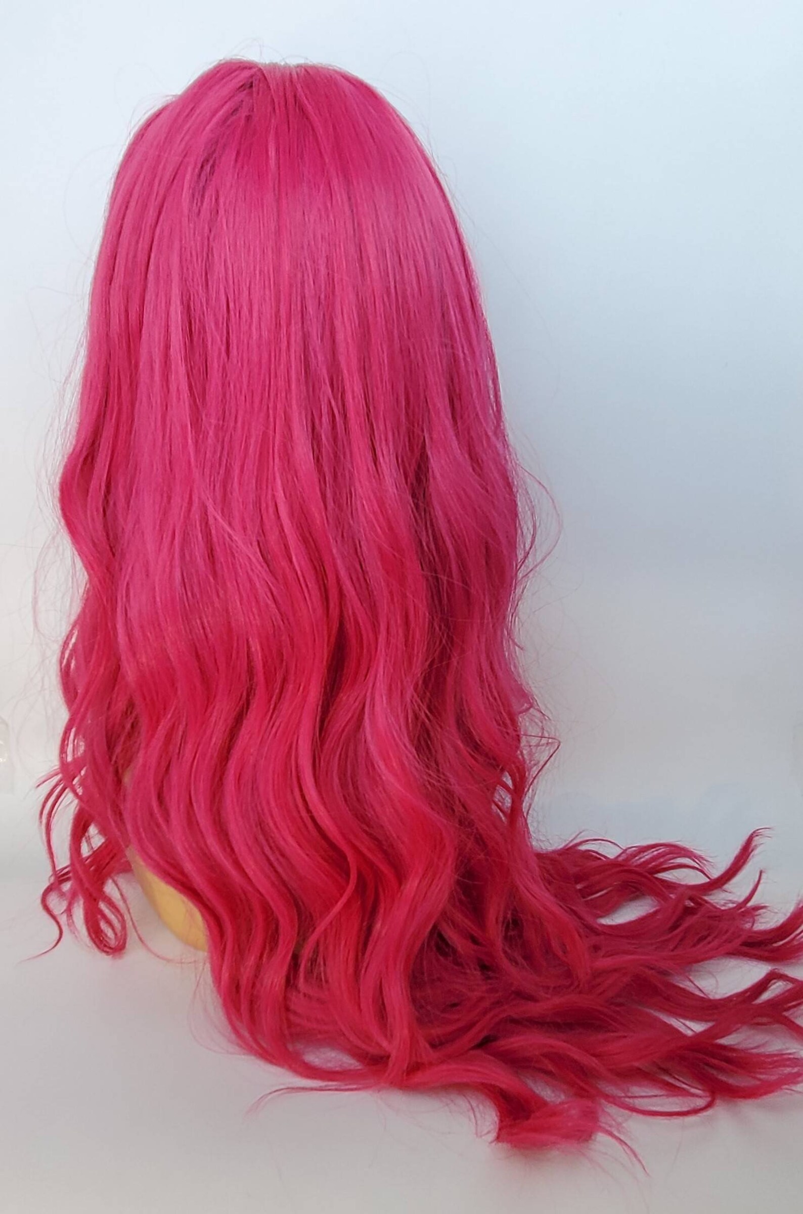Long Wavy Pink Wig Long Layered Wavy Pink Wig Long Wavy Hot Etsy