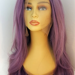 Purple Lace Front Wig, Light Purple Lace Front Wig, Multiple Part, Long Textured Layers, Purple, Lace Front Wigs, Wigs