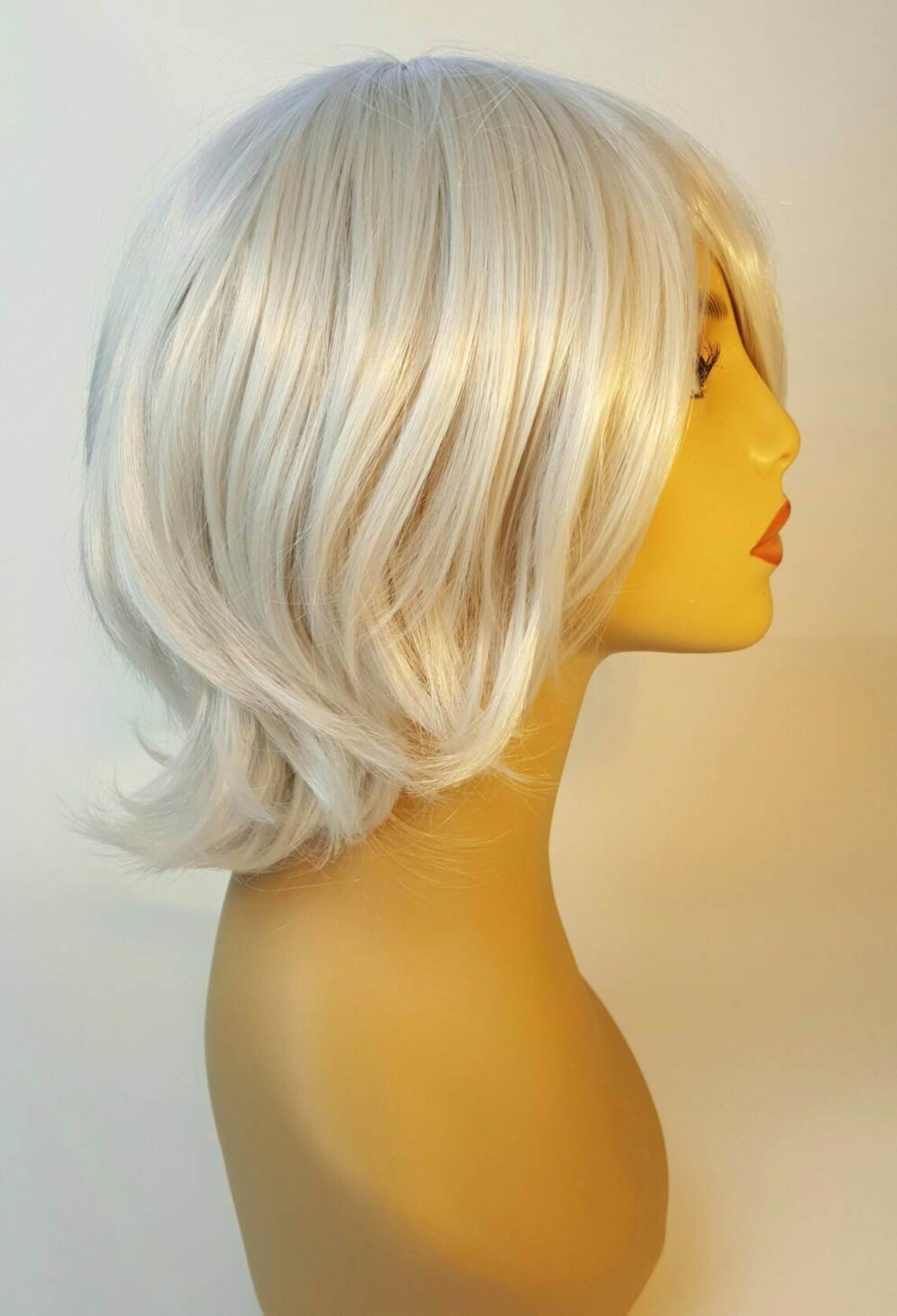 Short Layered Wig Short Layered Blonde Wig Platinum Blonde Etsy