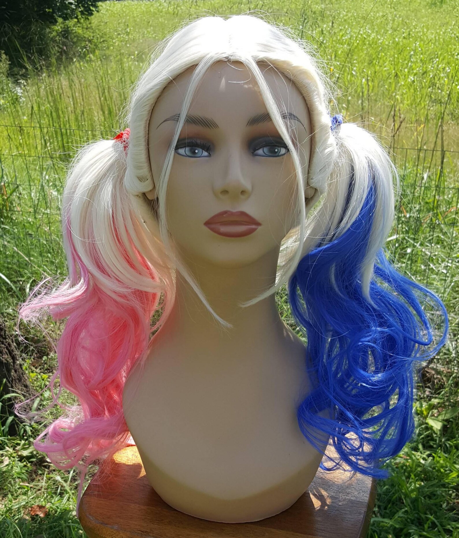 Harley Quinn Wig Halloween Halloween Wig Harley Quinn Etsy