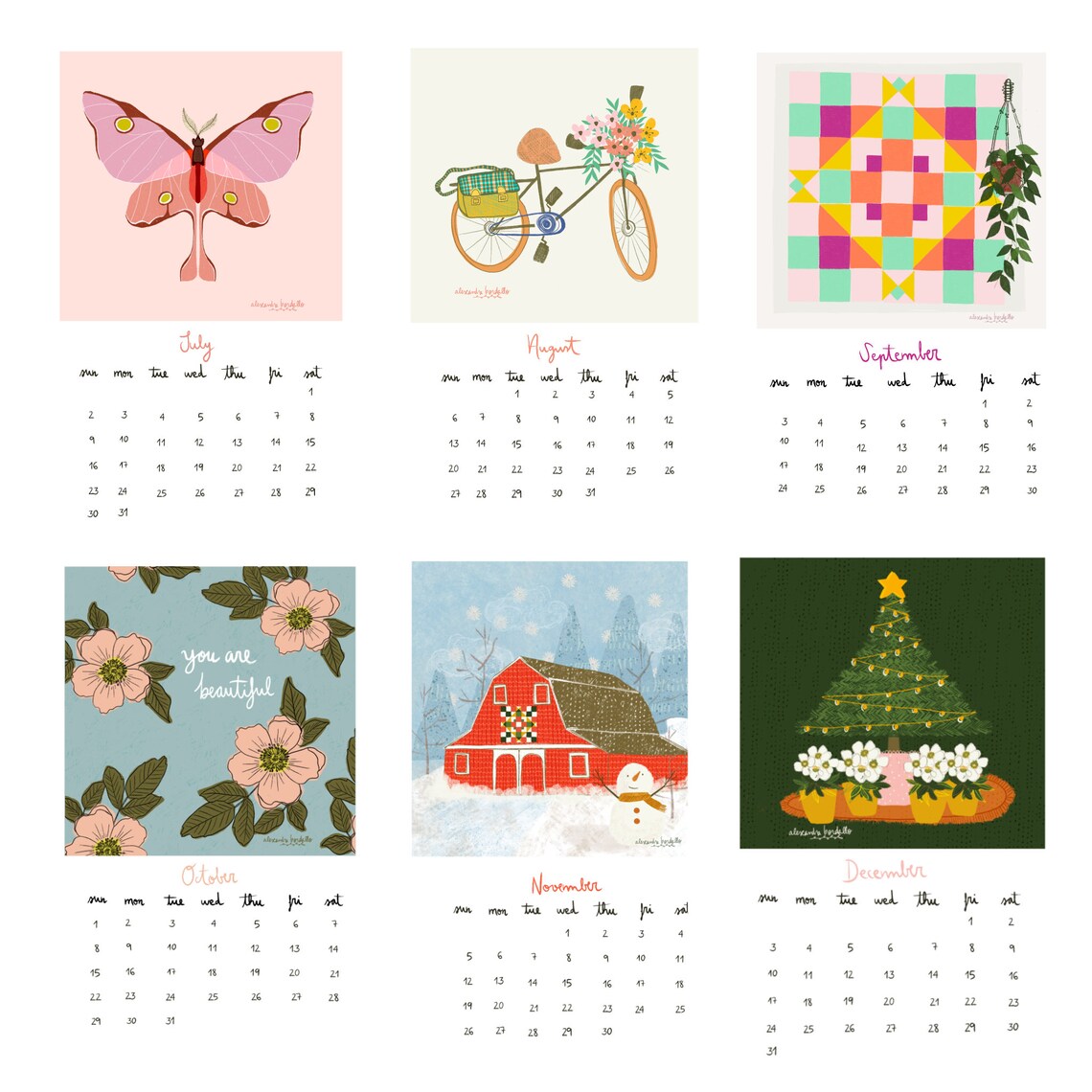 2023 Digital Calendar PDF Instant Download Calendar Hand Etsy