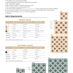 Senna Quilt Patroon PDF Digitale Download Moderne Quilt Patronen Baby /Throw/Bed Quilt maten Beginner Quilt Patroon pdf quilts afbeelding 4