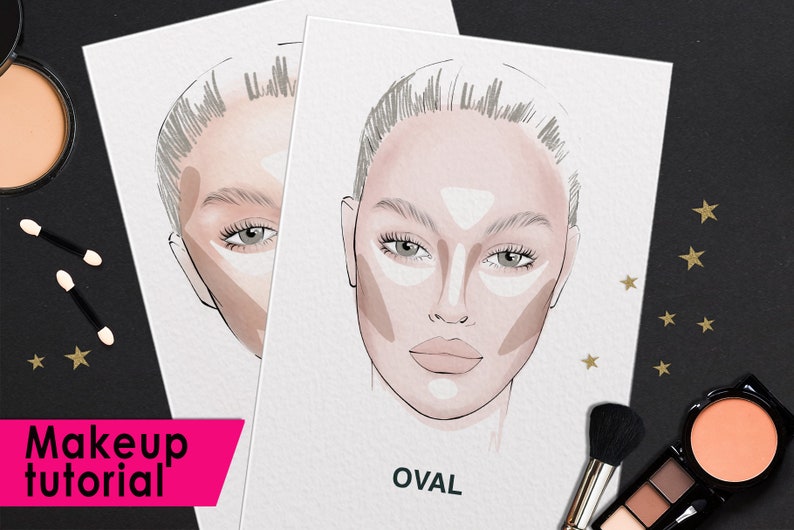 Set for makeup artists Makeup Artist Face Chart Makeup Etsy