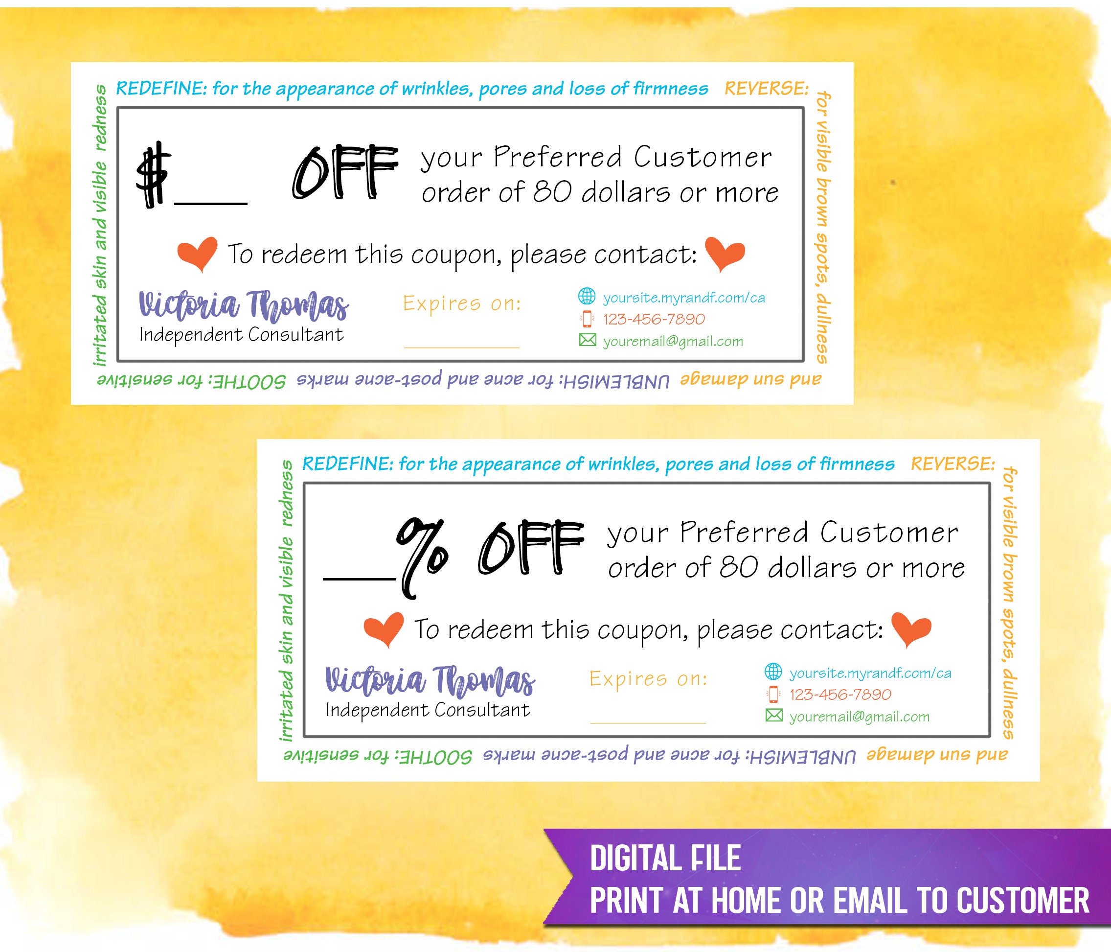Rodan and Fields Coupon RF Birthday Promo Digital File Etsy
