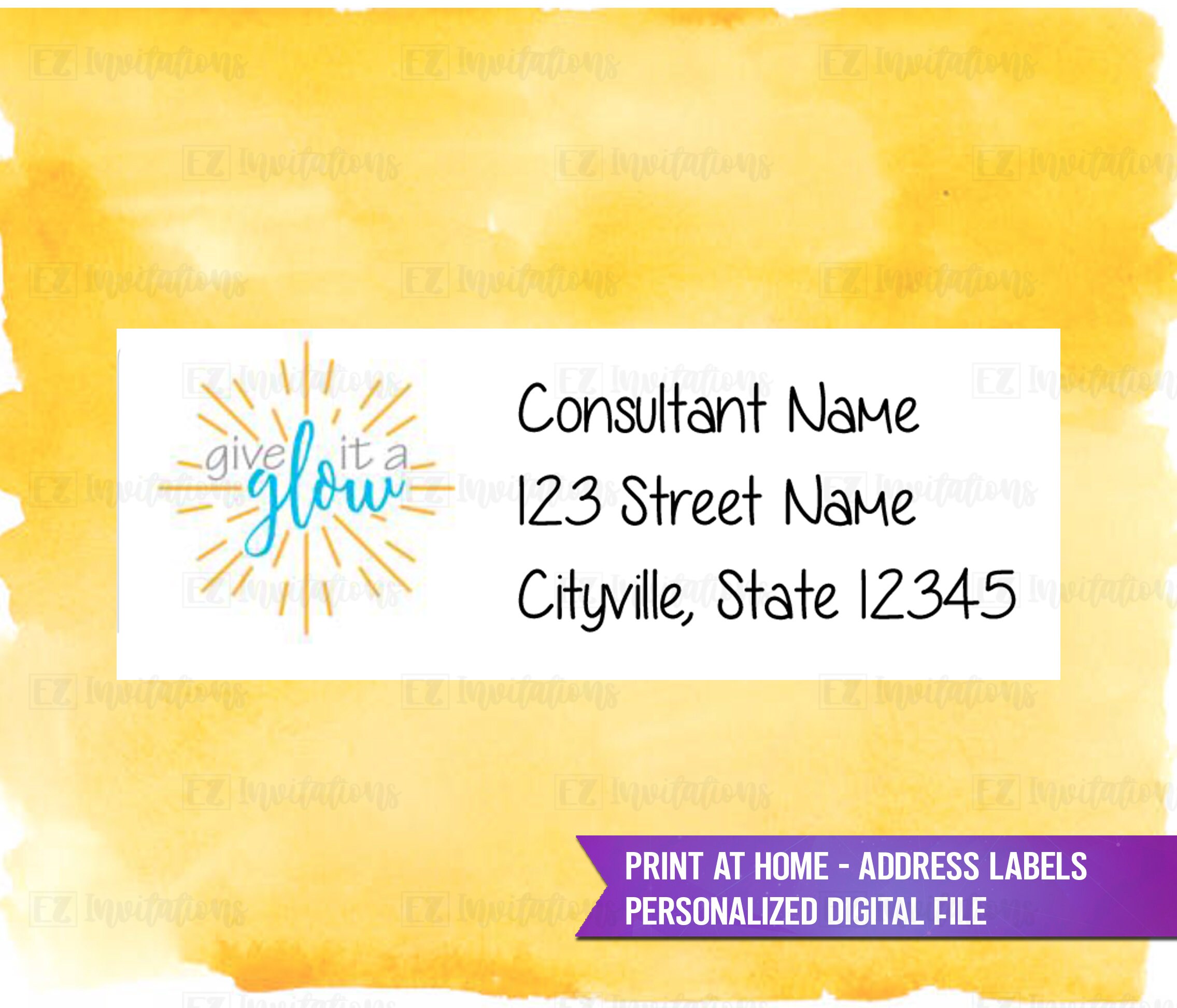 Rodan and Fields Return Address Labels Give It a Glow - Etsy