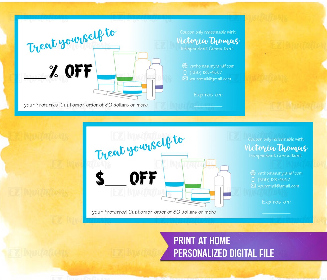 Rodan and Fields Coupon RF Birthday Promo Digital File Etsy