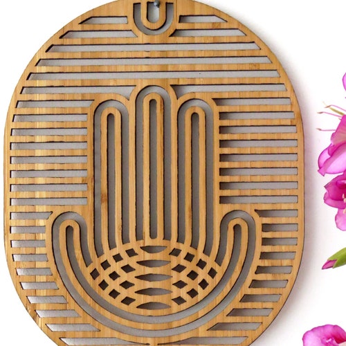 Wooden Hamsa Hand Wall Art Large Size Housewarming Judaica Etsy