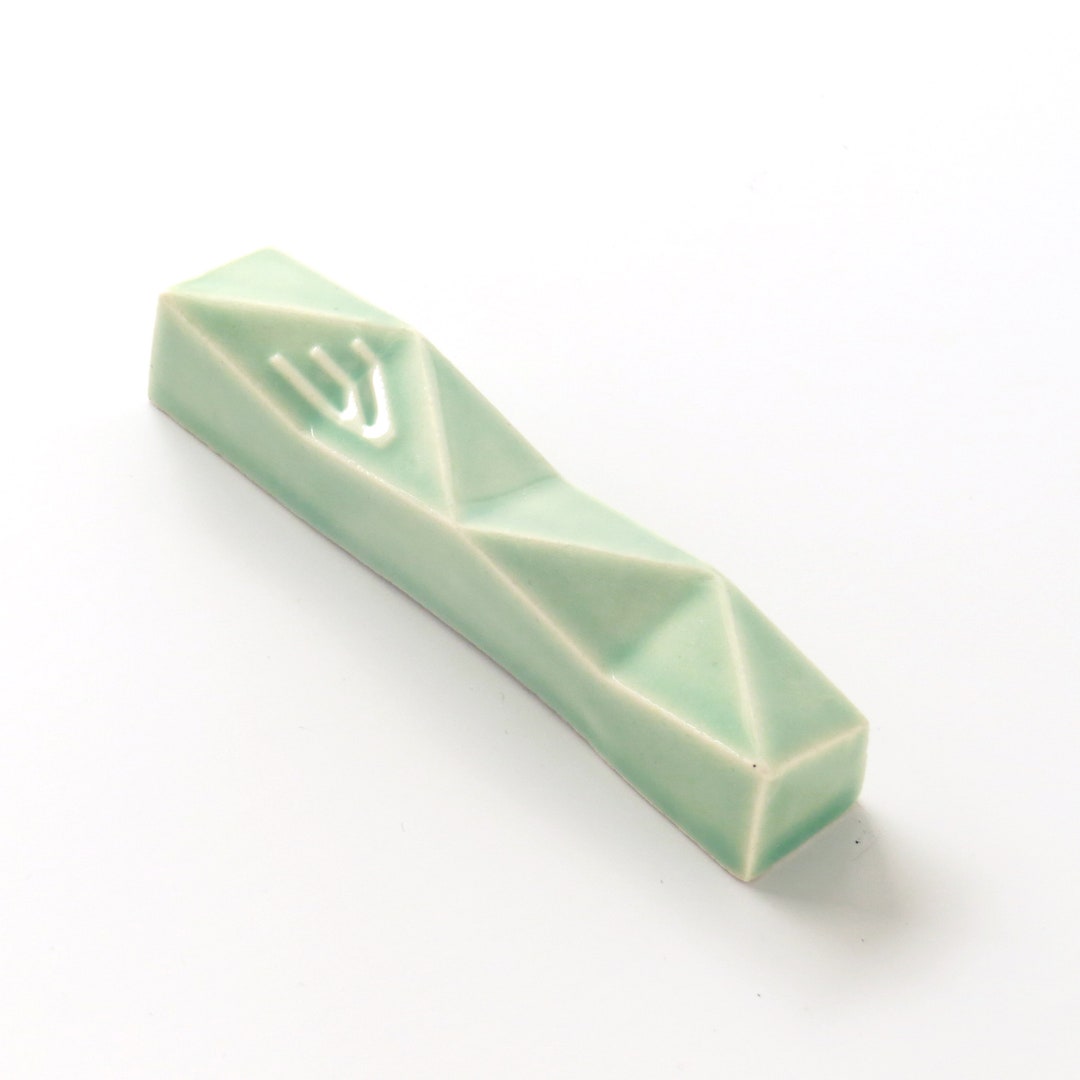 Mezuzah Mezuzah Case With Scroll Modern Small Mezuzah Etsy