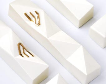 Étui à mezouza en céramique blanche, parchemin de mezouza moderne, décoration de porte juive, bénédiction de la maison, cadeau de pendaison de crémaillère