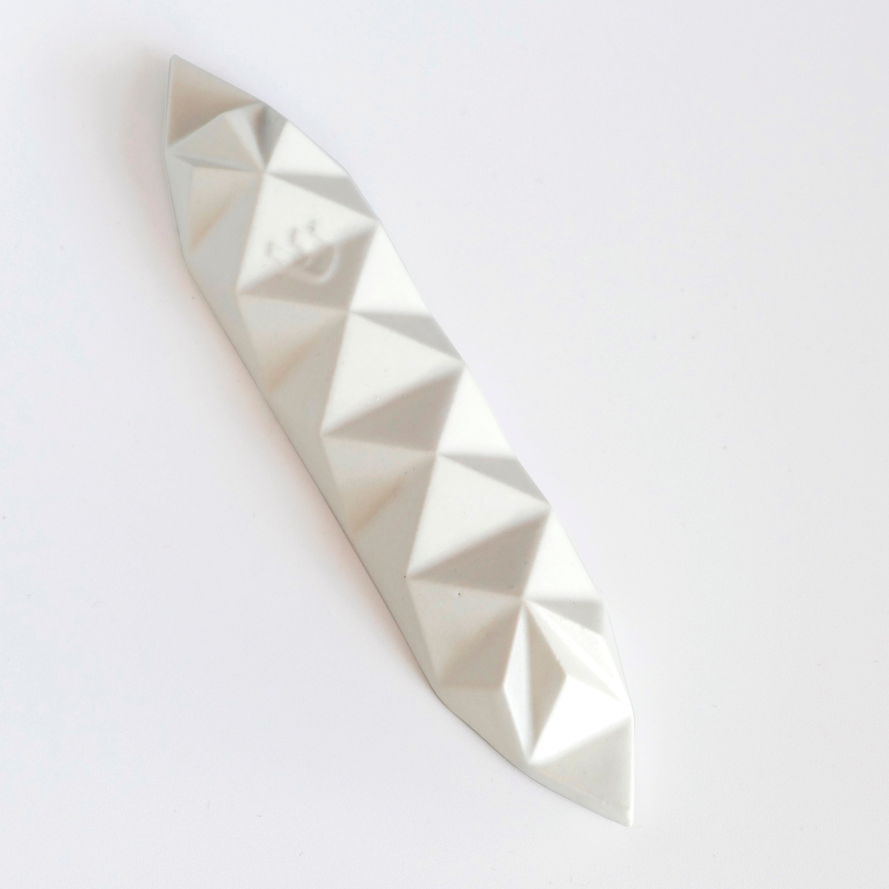 Geometric Ceramic Mezuzah Case, Origami Style, Handmade in Israel