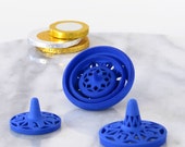 Hanukkah dreidel - Set of 3 nesting spinning tops - Blue Matryoshka spin tops -  Original Chanukah gift 3D printed nylon