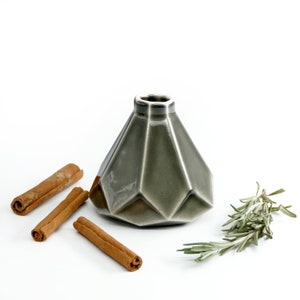 Moderner Havdalah Besamim Halter, Jüdisches Hochzeitsgeschenk. Geometrische Keramik grau Gewürze Halter, jüdischen Haus Geschenk.