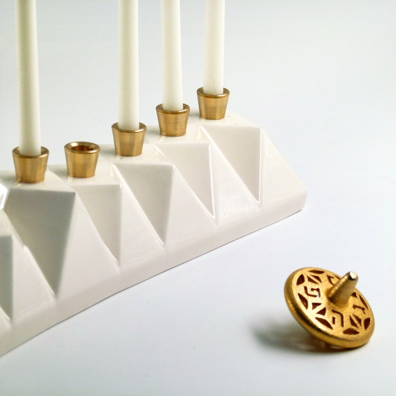 Chanukah Menorah Jewish Gift Judaica Hanukkah Gift Modern Etsy
