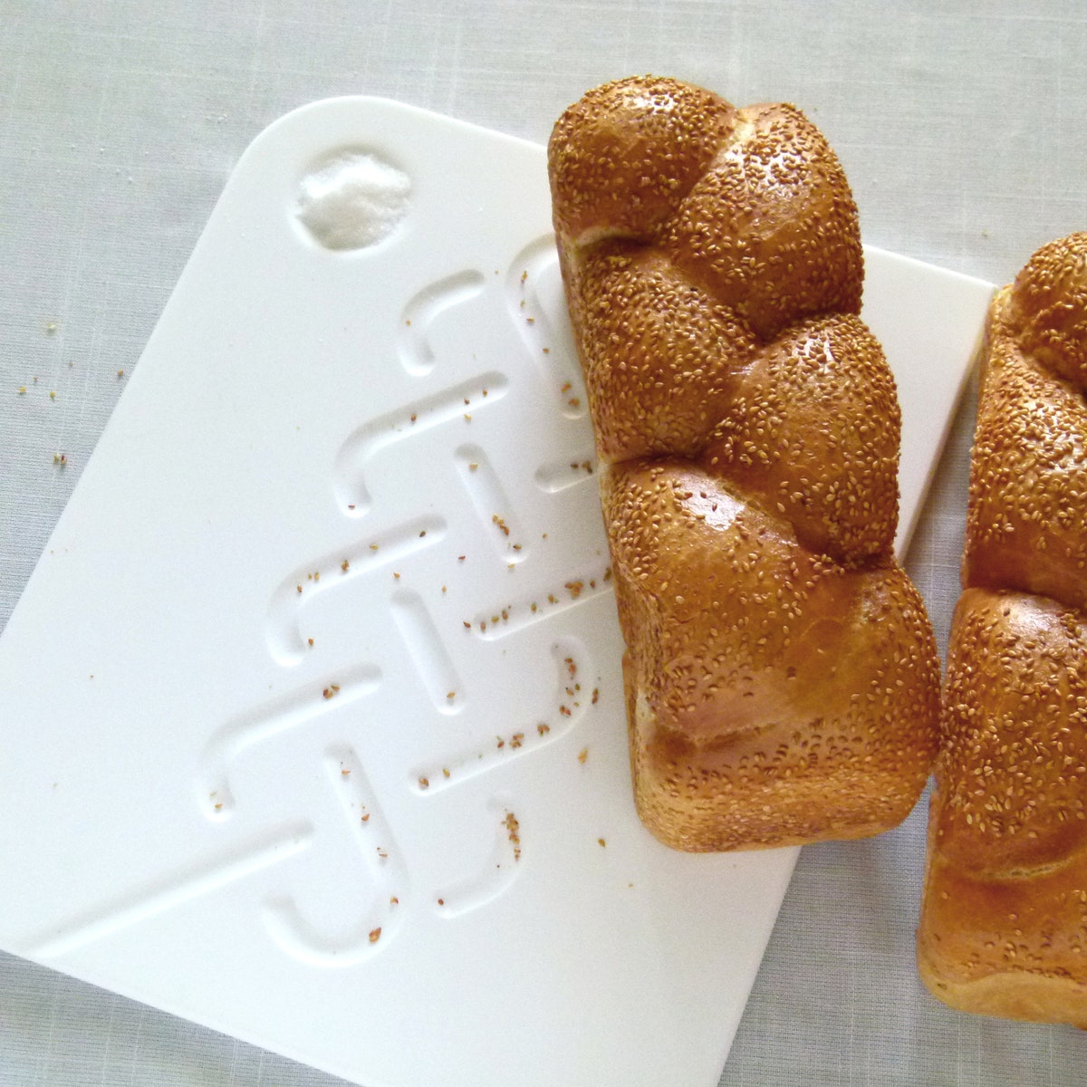 White Corian Challah Board, Made in Israel - Etsy
