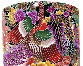 Peacock Lampshade: Japanese Oriental Bird Light Shade
