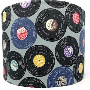 Records lampshade, retro music lamp shade, light shade for standard lamps or ceiling lights