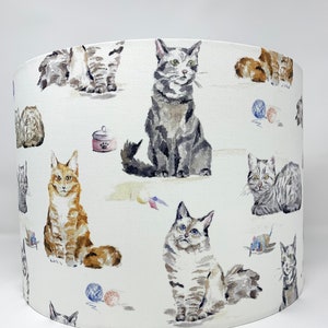 Cats lampshade, cat lamp shade, light shade, for table or standard lamps or ceiling lights