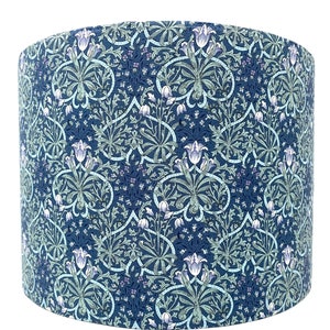 Art Nouveau floral lampshade blue for standard lamps or ceiling lights