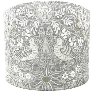 William Morris lamp shade, Pure Dove and Rose lampshade for standard lamps or ceiling lights