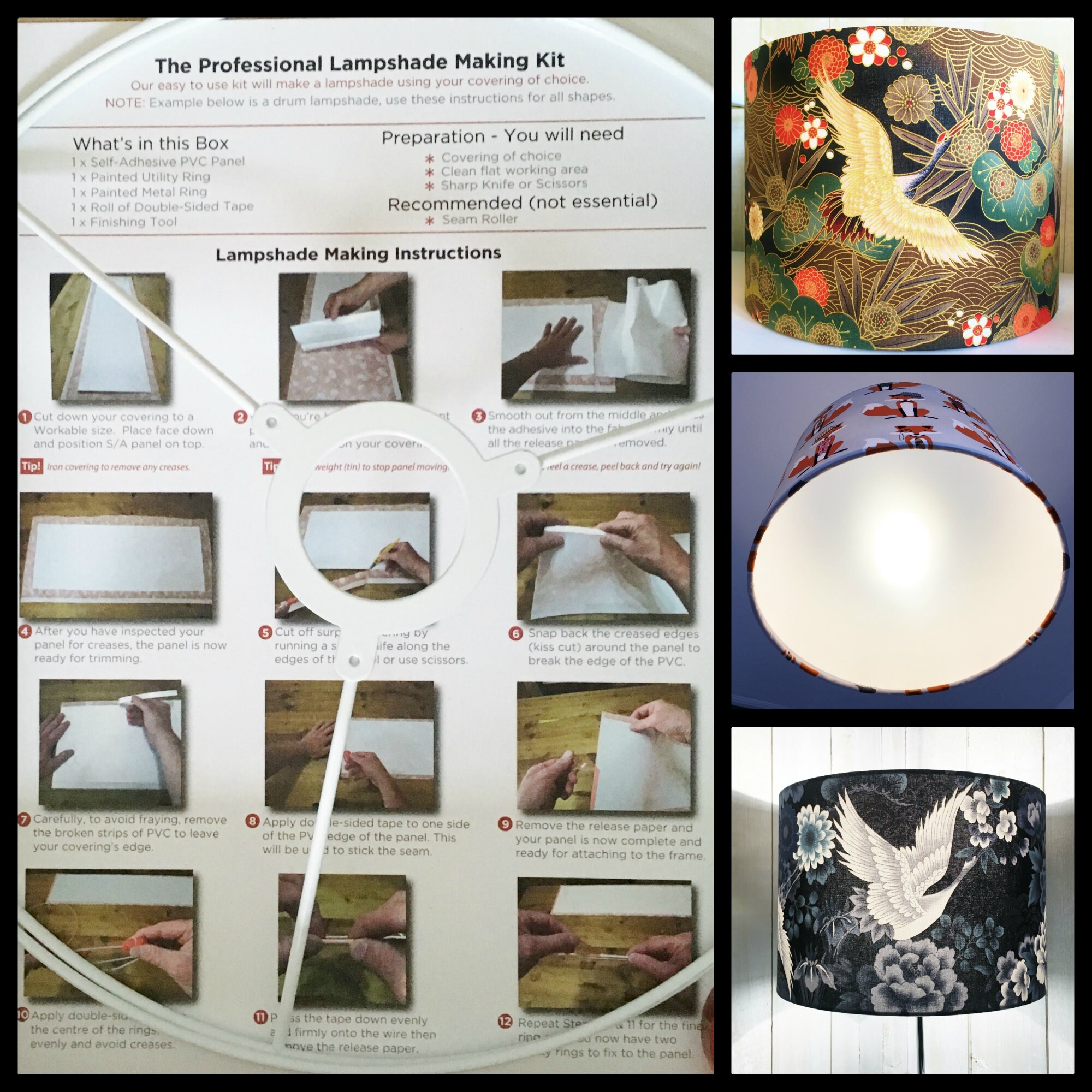 Lampshade Kit 30cm 12 Diy Make Your Own Lamp Shade With Fabric Optional Diffuser