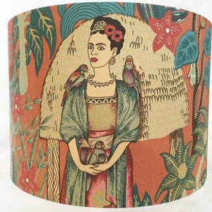 Frida lampshade, Frida&#39;s Garden lamp shade, terracotta, for table or standard lamps or ceiling lights