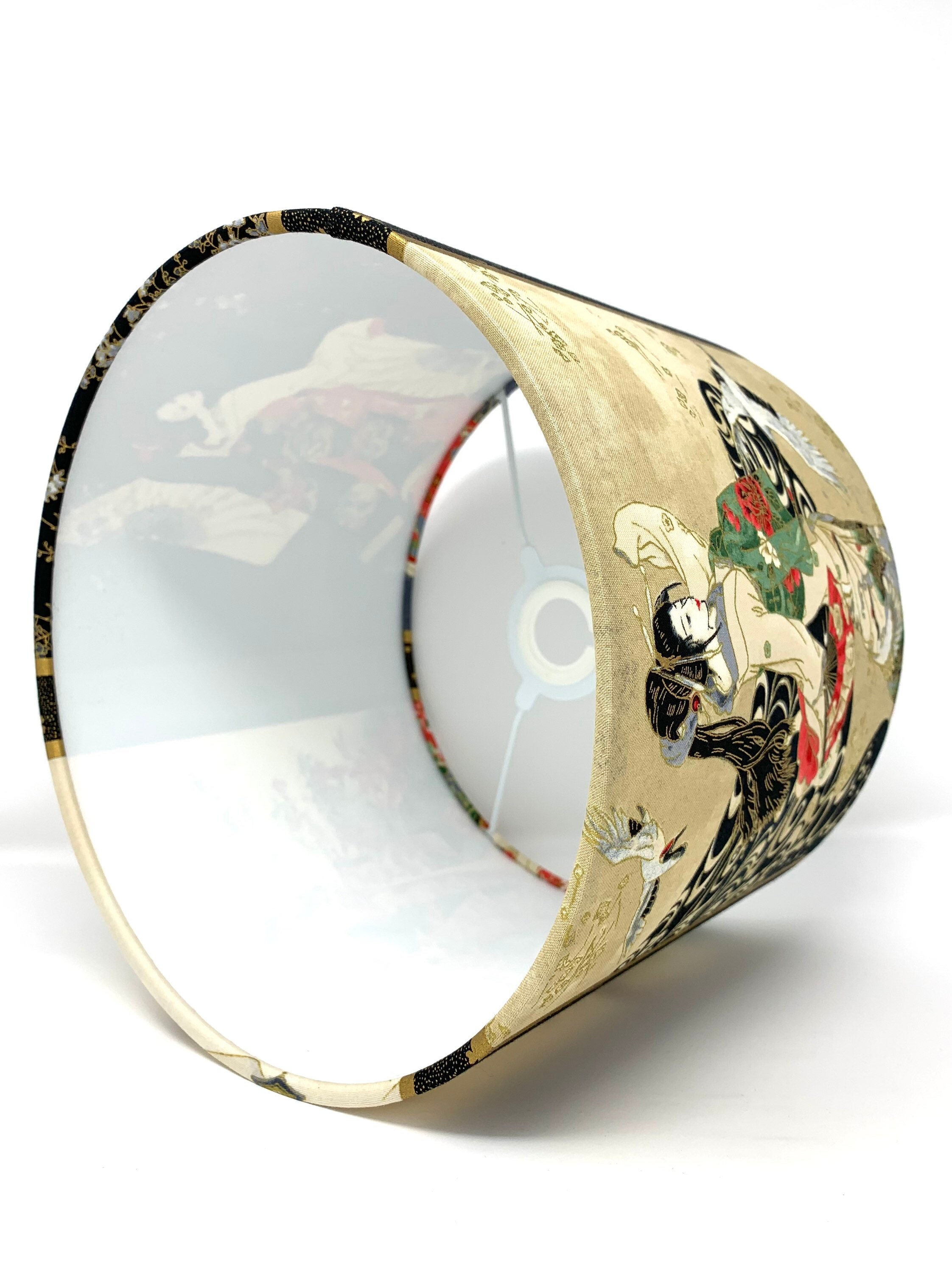 Oriental Lampshade Japanese Lamp Shade 25cm With Geisha - Etsy UK