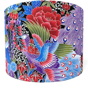 Abat-jour paon : abat-jour oiseau oriental japonais
