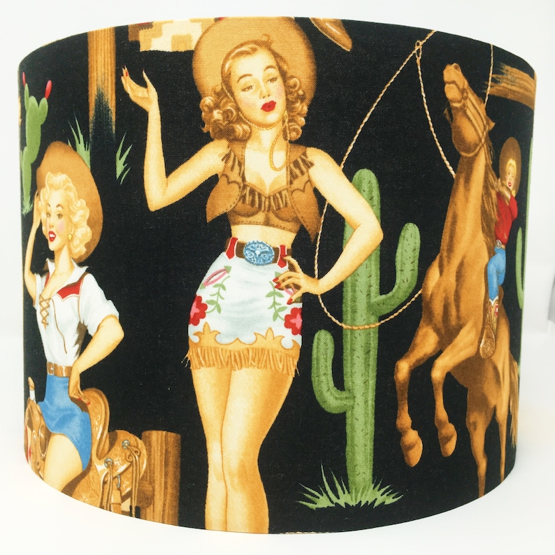Cowgirls lampshade cowboy 15cm 20cm 25cm 30cm Country & image 1