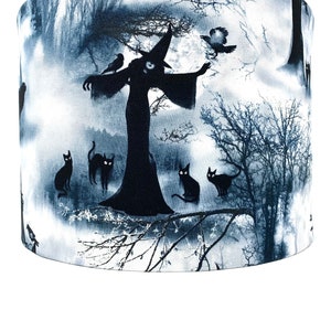 Witches lampshade, gothic halloween black lamp shade light shade, for table or standard lamps or ceiling lights