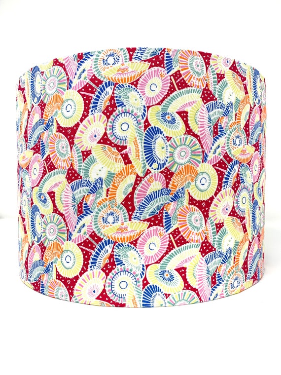 リバティファブリックランプシェード：サンパラソルコースタルライト