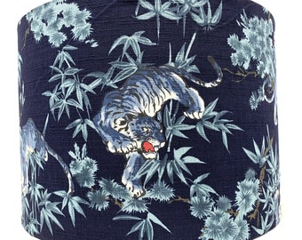Tiger Jungle Lampenschirm: Tattoo Blue japanischer orientalischer Stil