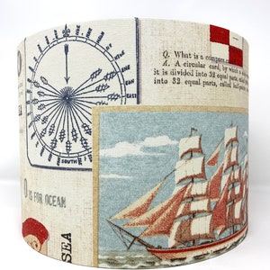 Pantalla de vela, pantalla de lámpara de barcos, barcos, decoración náutica para barco o playa