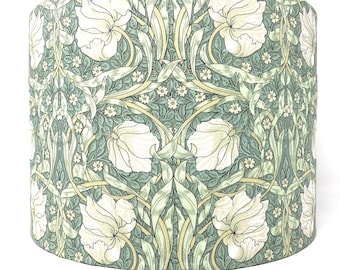 William Morris Pimpernel lampshade green Art Nouveau lamp shade for standard lamps or ceiling lights