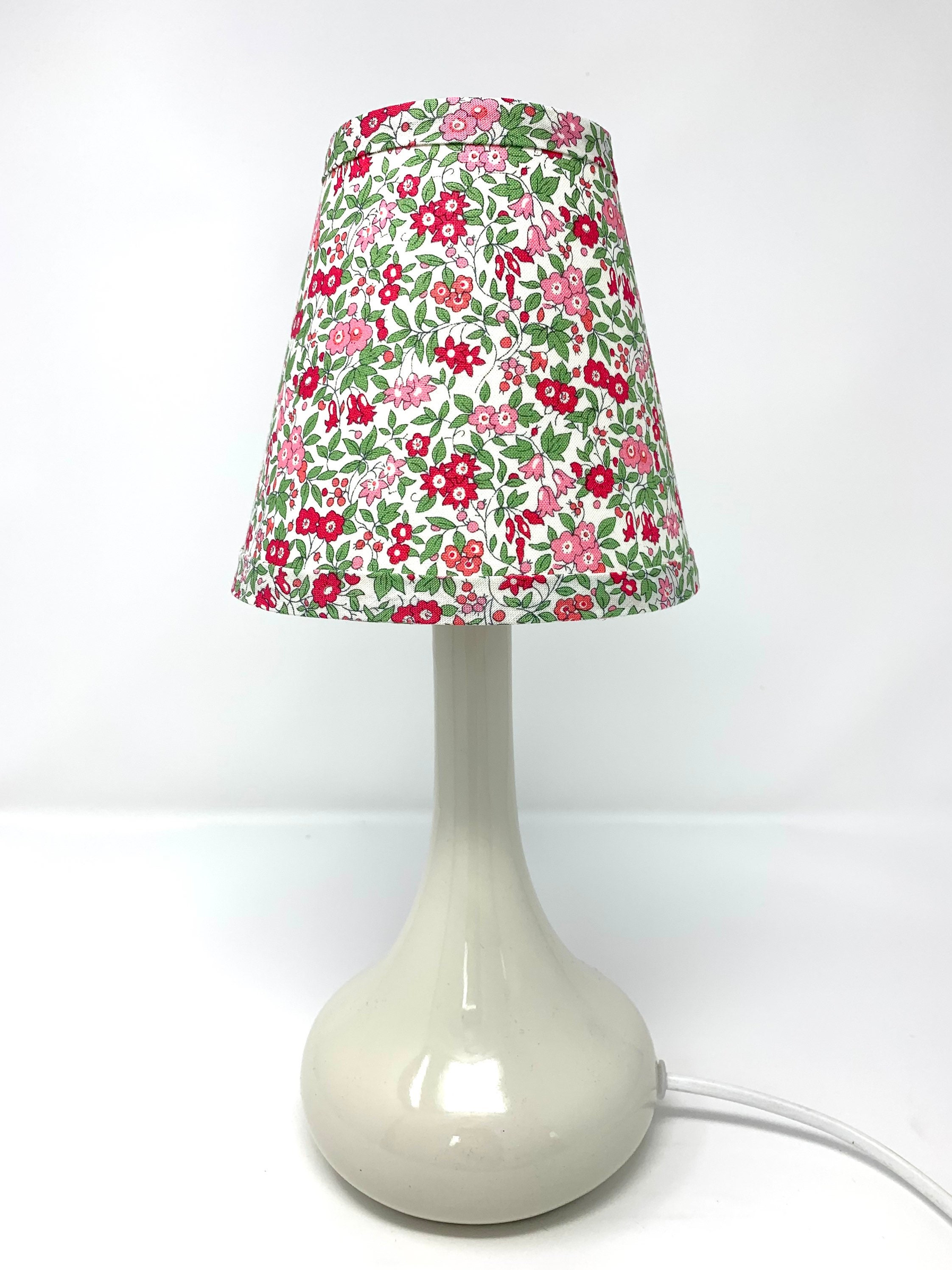リバティ生地のクリップオンランプシェード、小さなキャンドルランプ